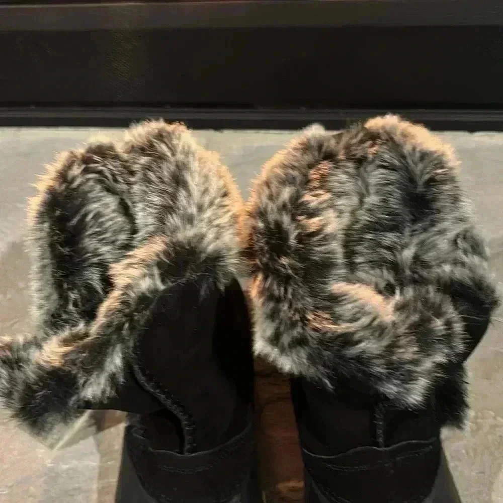 BEARPAW Deborah Waterproof Snowboots, Cow suede, faux fur & wool blend lining-8